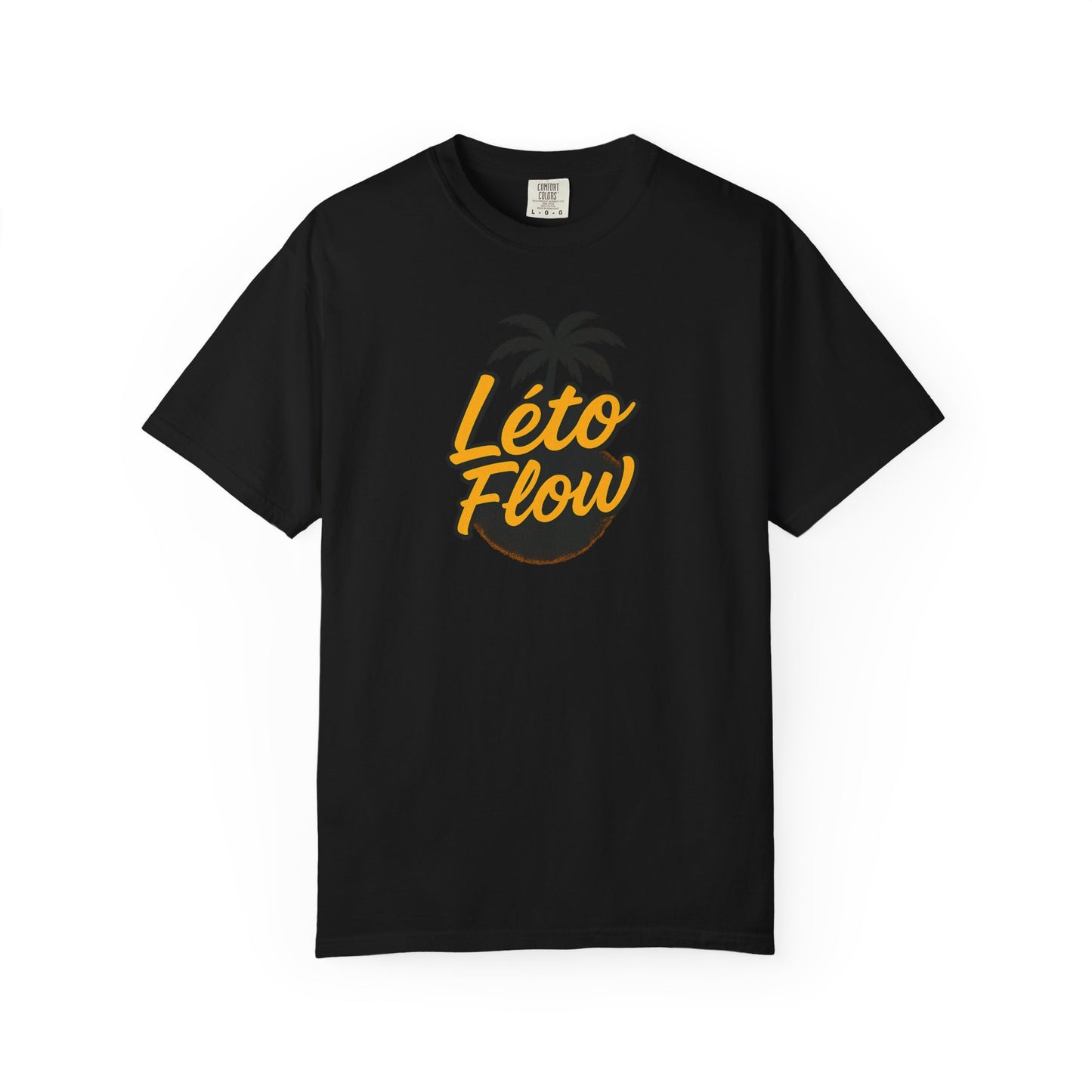 Unisex Garment-Dyed T-Shirt with 'Léto Flow' Design, Summer Vibes, Beachwear, Gift for Tropics Lovers, Casual Wear